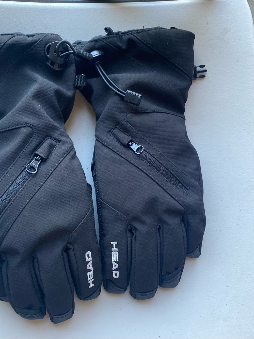 HEAD Women’s Black Winter Ski Gloves with Zip Pockets Size XM